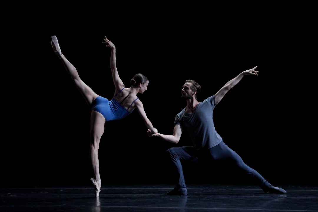 Ballerina Maria Kochetkova and Sebastian Kloborg dance together in Catch Her if You Can.