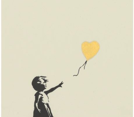 Banksy: Girl with Balloon - Colour AP (Gold)