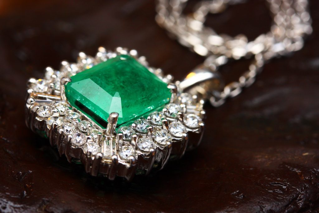 Fashionable Gifts for Any Occasion - Emerald Green Coloured Diamond Necklace