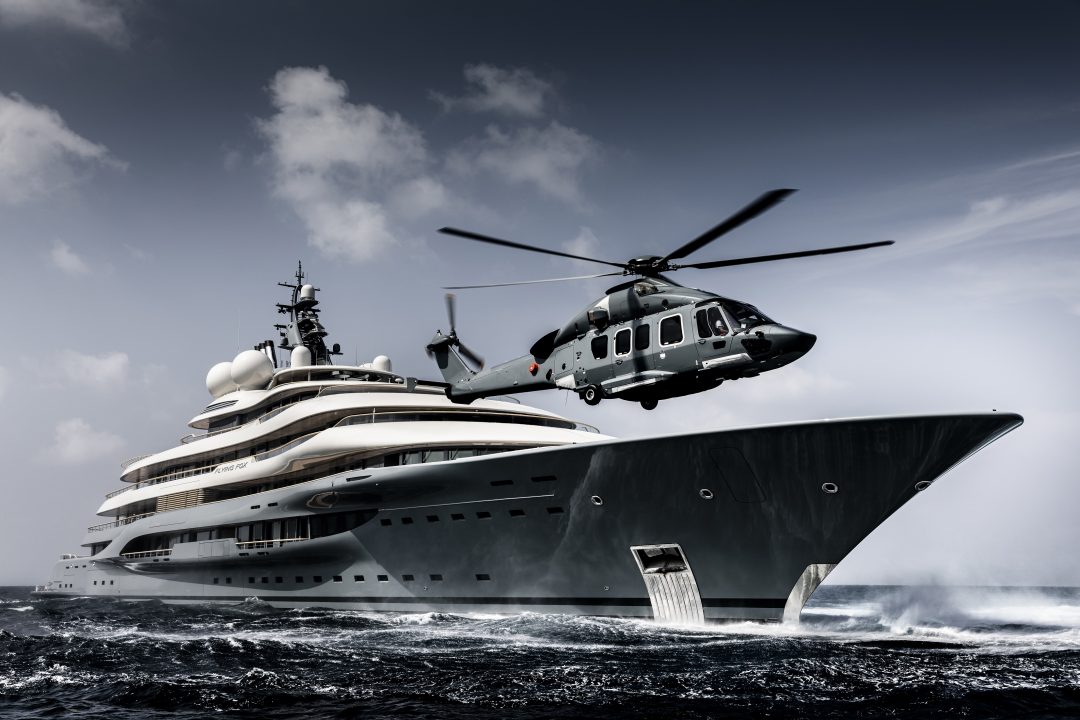 The Most Extravagant Super Yacht Charters | Winter 2020/2021 - FLYING FOX - Heli © G. Plisson for Imperial
