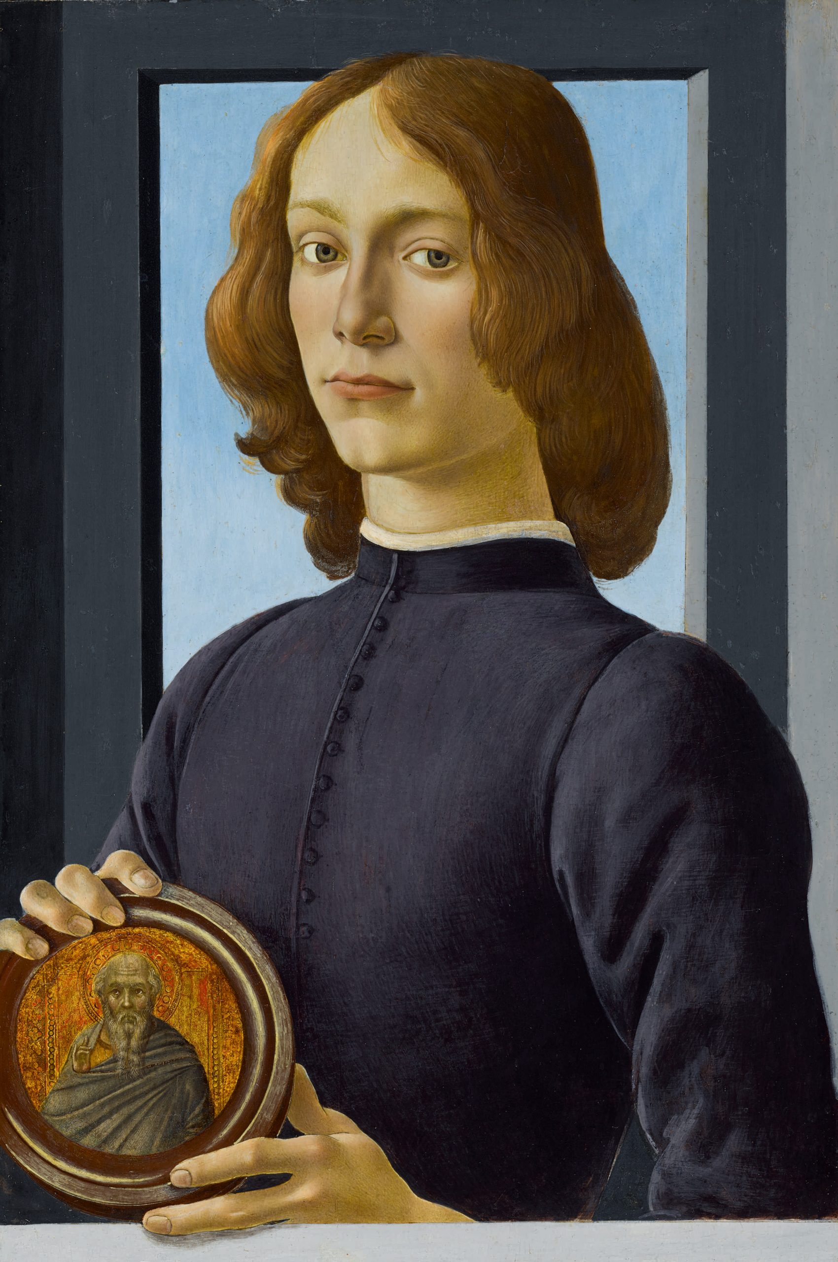 Sandro Botticelli, Young Man Holding a Roundel